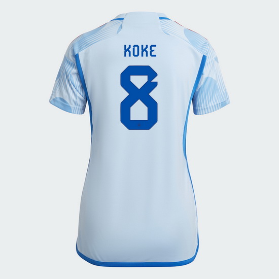 22/23 Koke Spain Away Women's Soccer Jersey