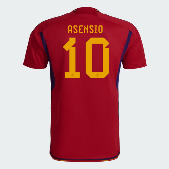 2022/23 Marco Asensio Spain Home Men's Soccer Jersey