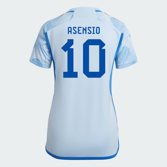 22/23 Marco Asensio Spain Away Women's Soccer Jersey
