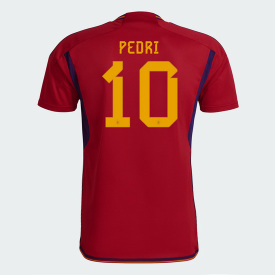 2022/23 Pedri Spain Home Men's Soccer Jersey