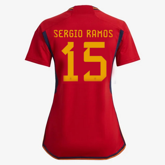 2022/23 Sergio Ramos Spain Home Women's Soccer Jersey