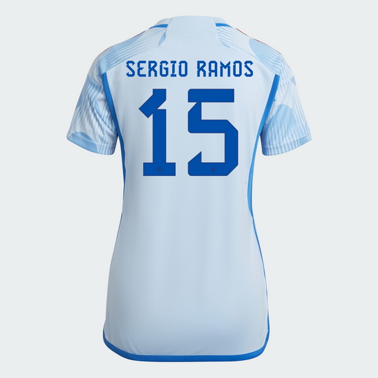 22/23 Sergio Ramos Spain Away Women's Soccer Jersey
