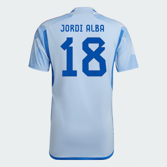 22/23 Jordi Alba Spain Away Men's Soccer Jersey