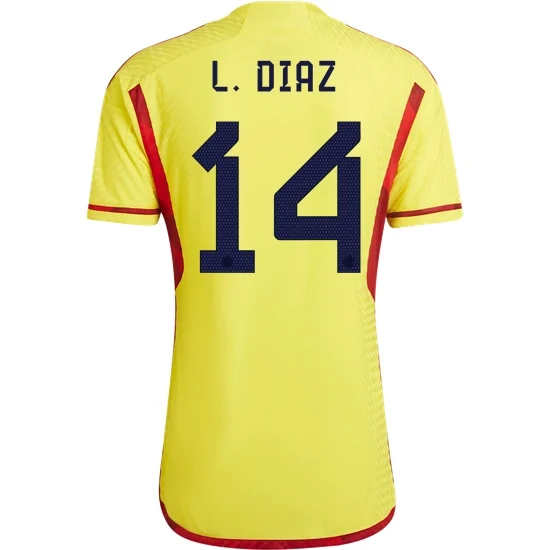 2022/23 Luis Diaz Colombia Home Men's Soccer Jersey