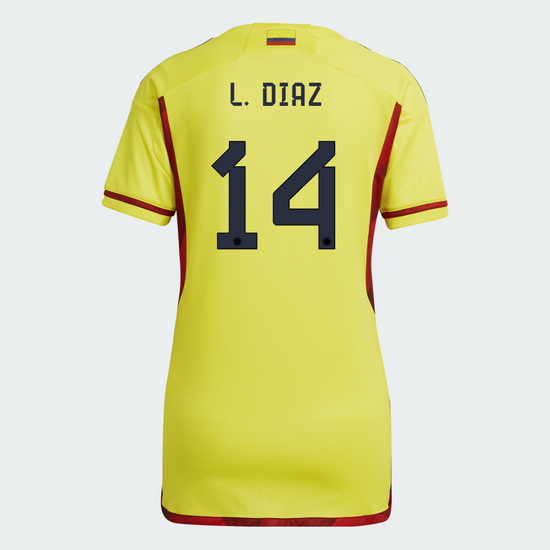 2022/23 Luis Diaz Colombia Home Women's Soccer Jersey