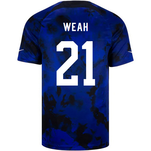 USA Away Tim Weah 2022/2023 Men's Soccer Jersey