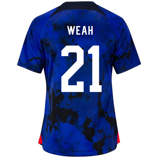 USA Away Tim Weah 2022/23 Women's Soccer Jersey