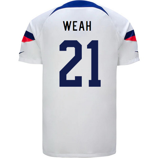 USA Home Tim Weah 2022/23 Men's Soccer Jersey