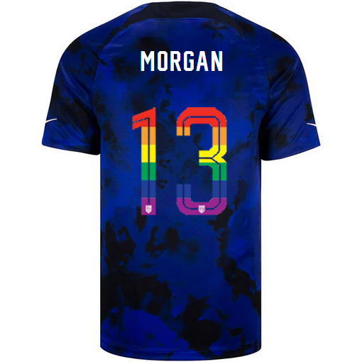 USA Loyal Blue Alex Morgan 2022/2023 Men's PRIDE Jersey