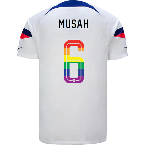 USA White Yunus Musah 2022/23 Men's PRIDE Jersey