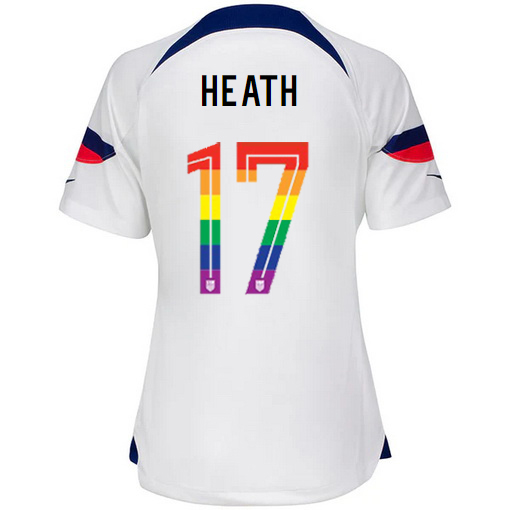 USA White Tobin Heath 2022/23 Women's PRIDE Jersey