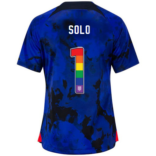USA Away Hope Solo 2022/2023 Women's Jersey Rainbow Number