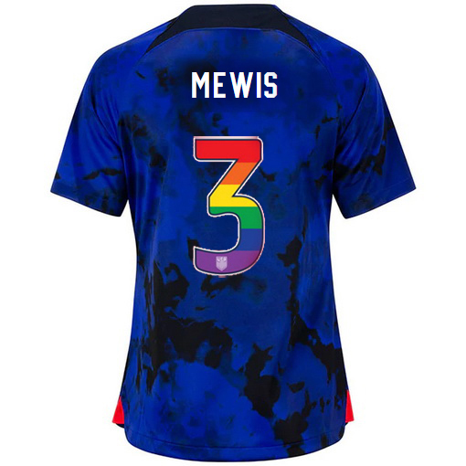 USA Away Samantha Mewis 2022/23 Women's Jersey Rainbow Number