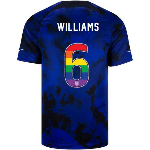 USA Away Lynn Williams 2022/2023 Men's Jersey Rainbow Number
