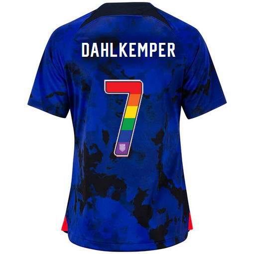USA Away Abby Dahlkemper 22/23 Women's Jersey Rainbow Number