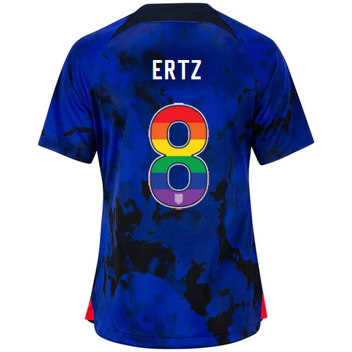 USA Away Julie Ertz 2022/2023 Women's Jersey Rainbow Number