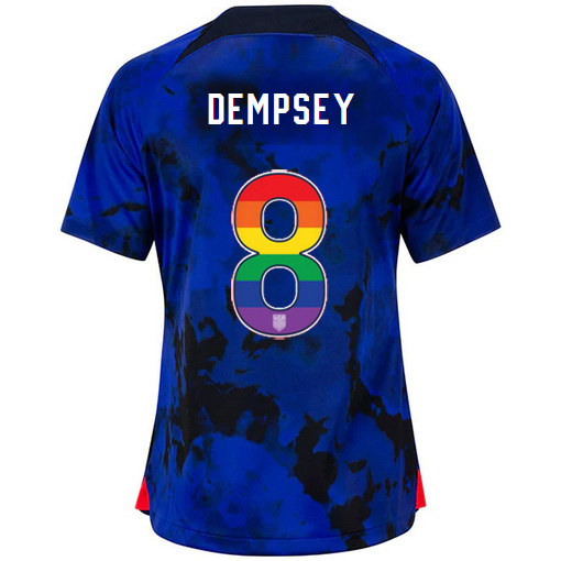 USA Away Clint Dempsey 2022/23 Women's Jersey Rainbow Number