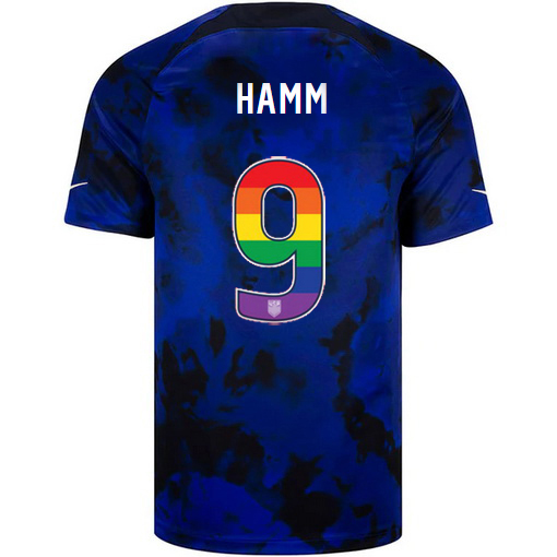 USA Away Mia Hamm 22/23 Men's Jersey Rainbow Number