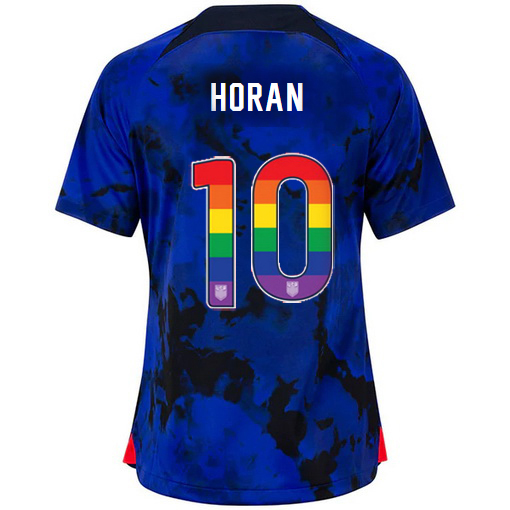 USA Away Lindsey Horan 2022/23 Women's Jersey Rainbow Number