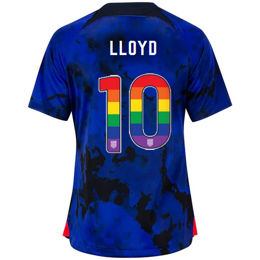 USA Away Carli Lloyd 22/23 Women's Jersey Rainbow Number