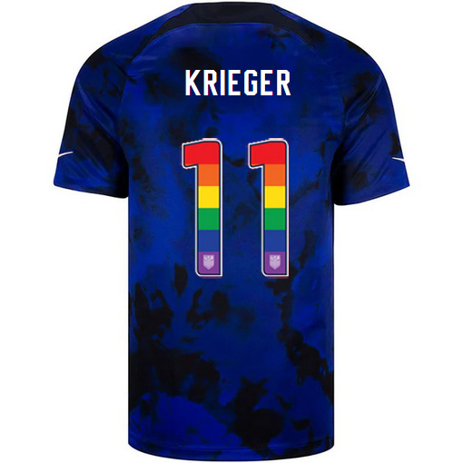 USA Away Ali Krieger 2022/2023 Men's Jersey Rainbow Number