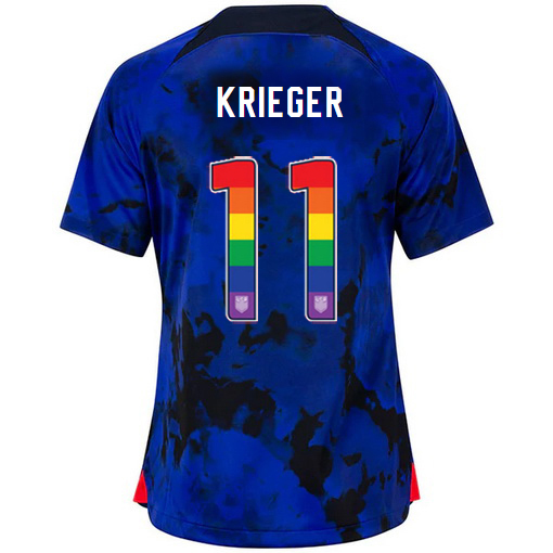 USA Away Ali Krieger 2022/23 Women's Jersey Rainbow Number