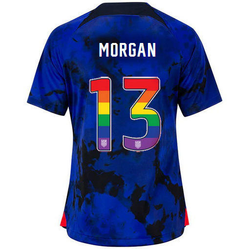 USA Away Alex Morgan 2022/2023 Women's Jersey Rainbow Number