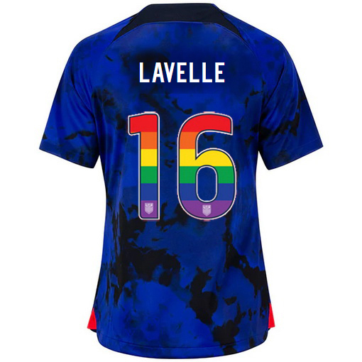 USA Away Rose Lavelle 2022/2023 Women's Jersey Rainbow Number