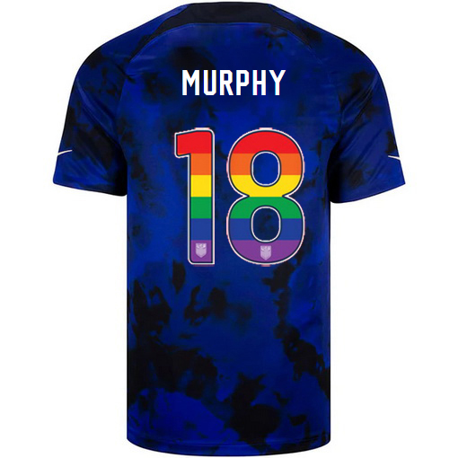 USA Away Casey Murphy 2022/23 Men's Jersey Rainbow Number