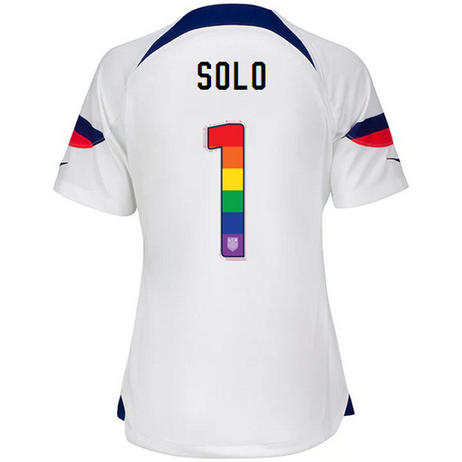USA Home Hope Solo 2022/23 Women's Jersey Rainbow Number