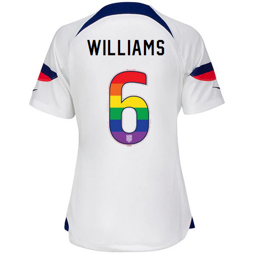 USA Home Lynn Williams 22/23 Women's Jersey Rainbow Number