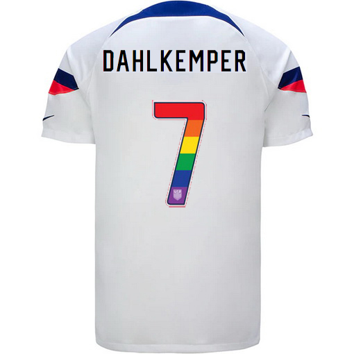 USA Home Abby Dahlkemper 22/23 Men's Jersey Rainbow Number