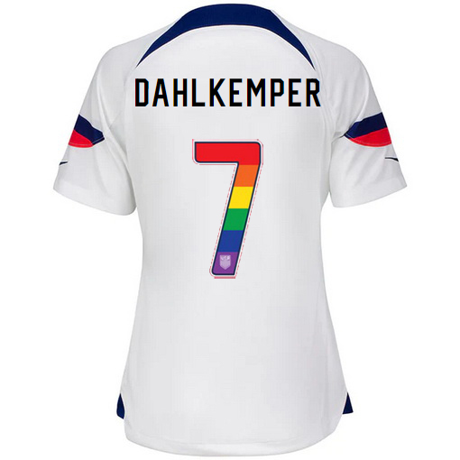 USA Home Abby Dahlkemper 2022/2023 Women's Jersey Rainbow Number