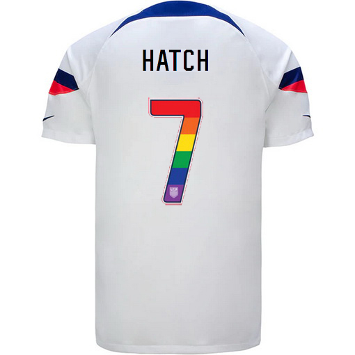 USA Home Ashley Hatch 2022/23 Men's Jersey Rainbow Number
