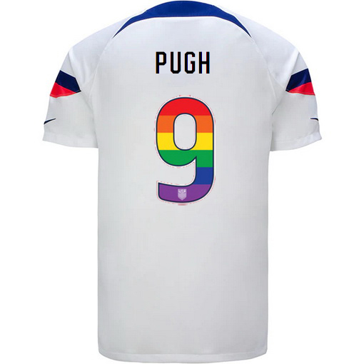 USA Home Mallory Pugh 22/23 Men's Jersey Rainbow Number
