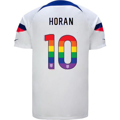 USA Home Lindsey Horan 2022/23 Men's Jersey Rainbow Number
