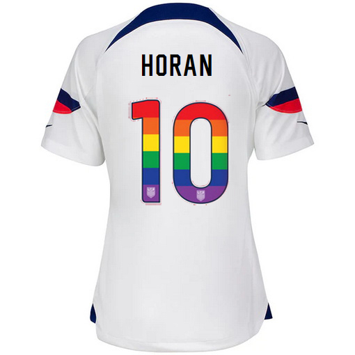 USA Home Lindsey Horan 22/23 Women's Jersey Rainbow Number