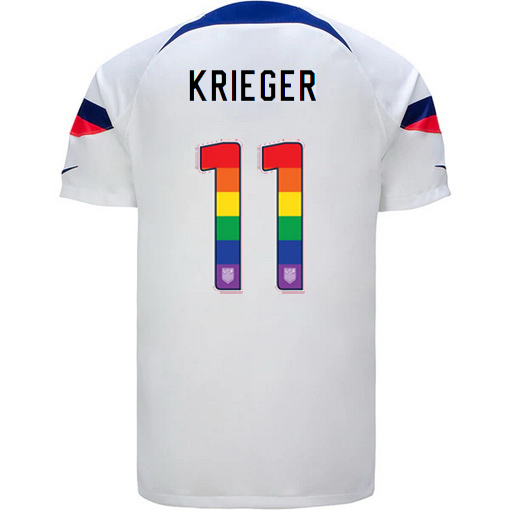 USA Home Ali Krieger 2022/23 Men's Jersey Rainbow Number
