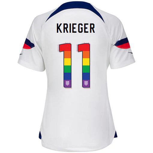 USA Home Ali Krieger 22/23 Women's Jersey Rainbow Number