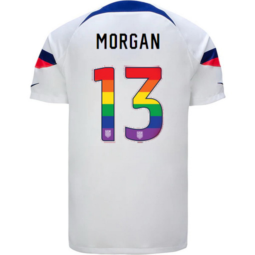 USA Home Alex Morgan 2022/2023 Men's Jersey Rainbow Number