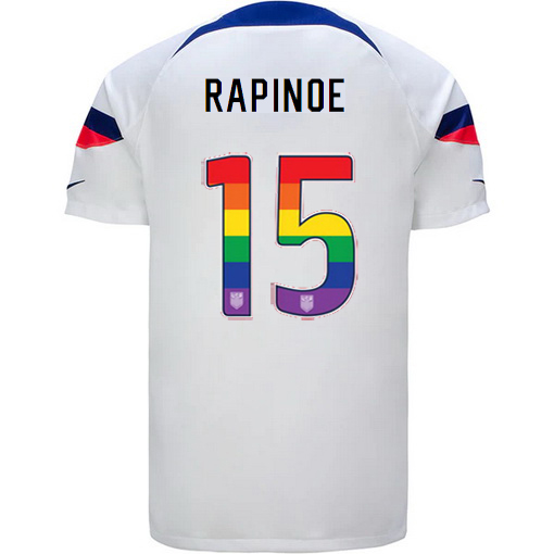 USA Home Megan Rapinoe 2022/23 Men's Jersey Rainbow Number