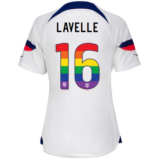 USA Home Rose Lavelle 2022/23 Women's Jersey Rainbow Number