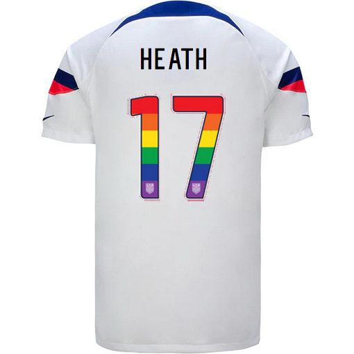 USA Home Tobin Heath 22/23 Men's Jersey Rainbow Number - Click Image to Close