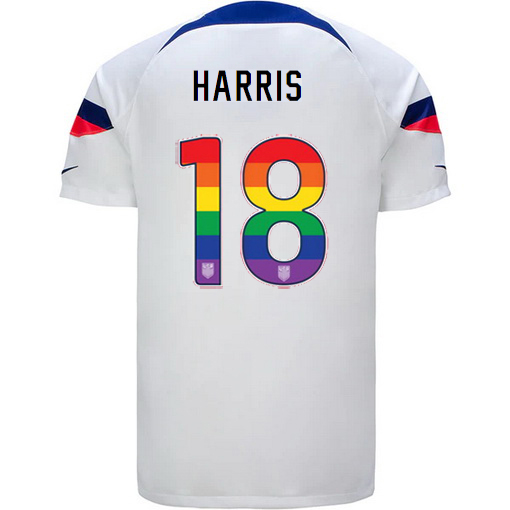 USA Home Ashlyn Harris 2022/23 Men's Jersey Rainbow Number
