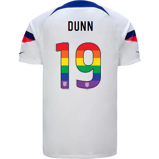 USA Home Crystal Dunn 2022/23 Men's Jersey Rainbow Number