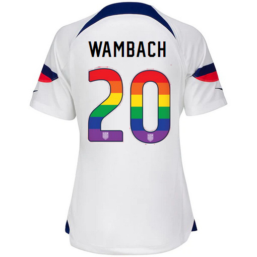 USA Home Abby Wambach 2022/23 Women's Jersey Rainbow Number