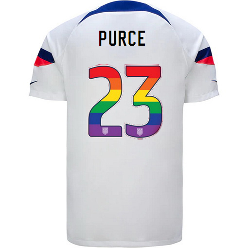 USA Home Margaret Purce 2022/2023 Men's Jersey Rainbow Number