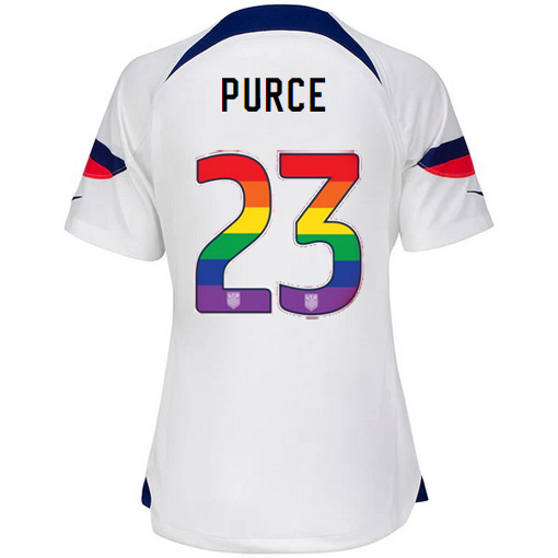 USA Home Margaret Purce 2022/23 Women's Jersey Rainbow Number