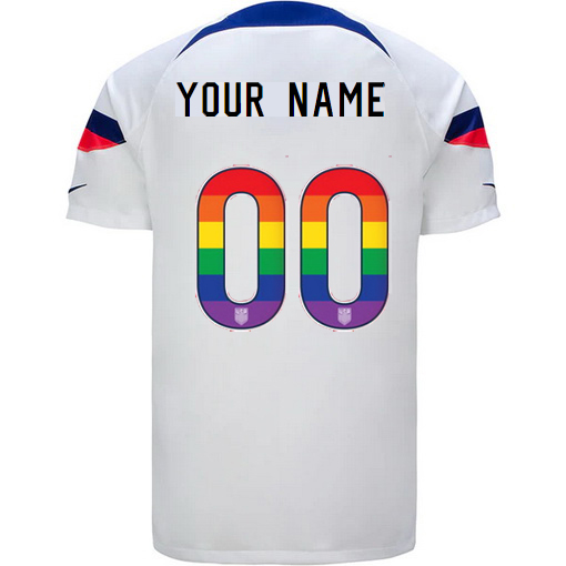 USA Home Customized 22/23 Men's Jersey Rainbow Number