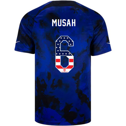 USA Blue Yunus Musah 2022/23 Men's Jersey Independence Day